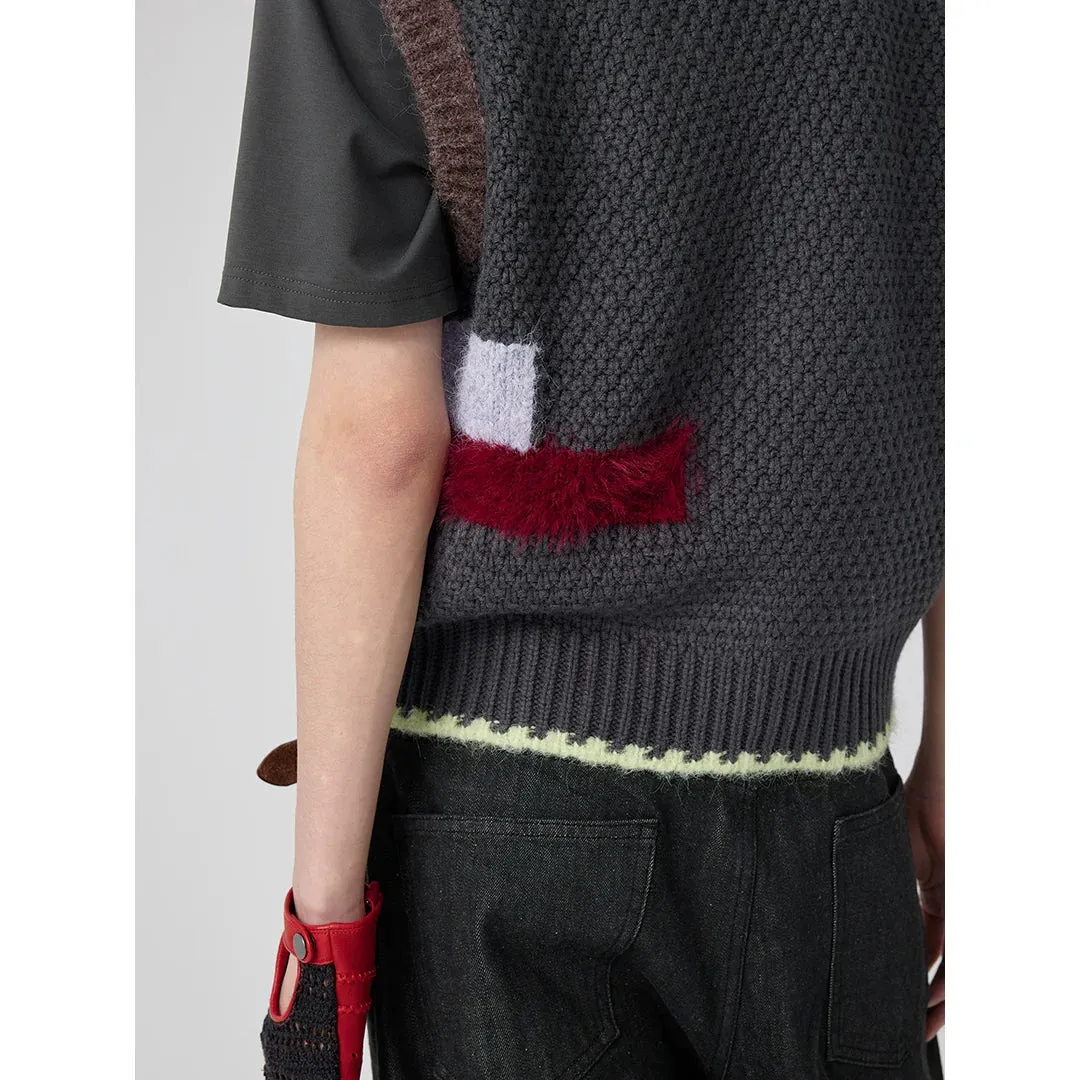 Patchwork Knit Vest