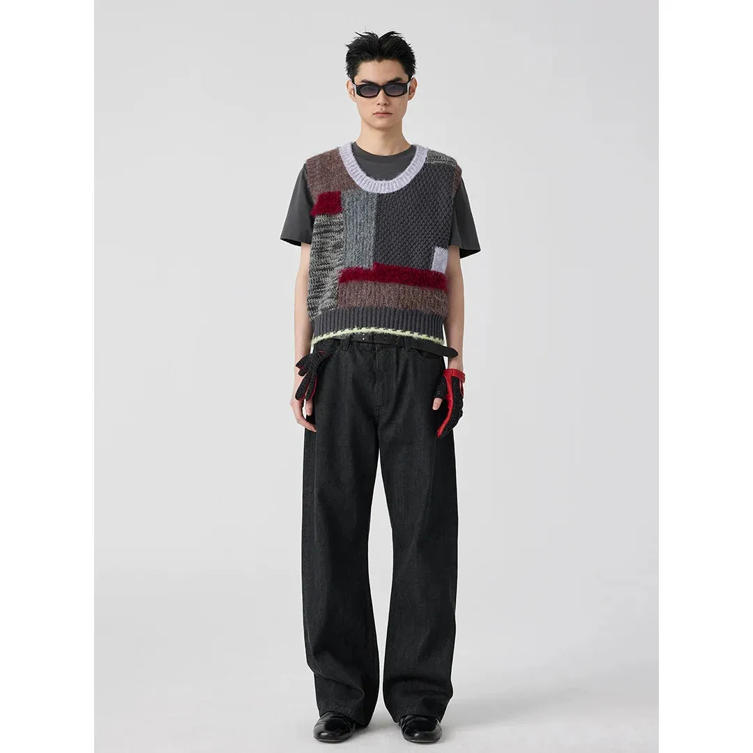 Patchwork Knit Vest