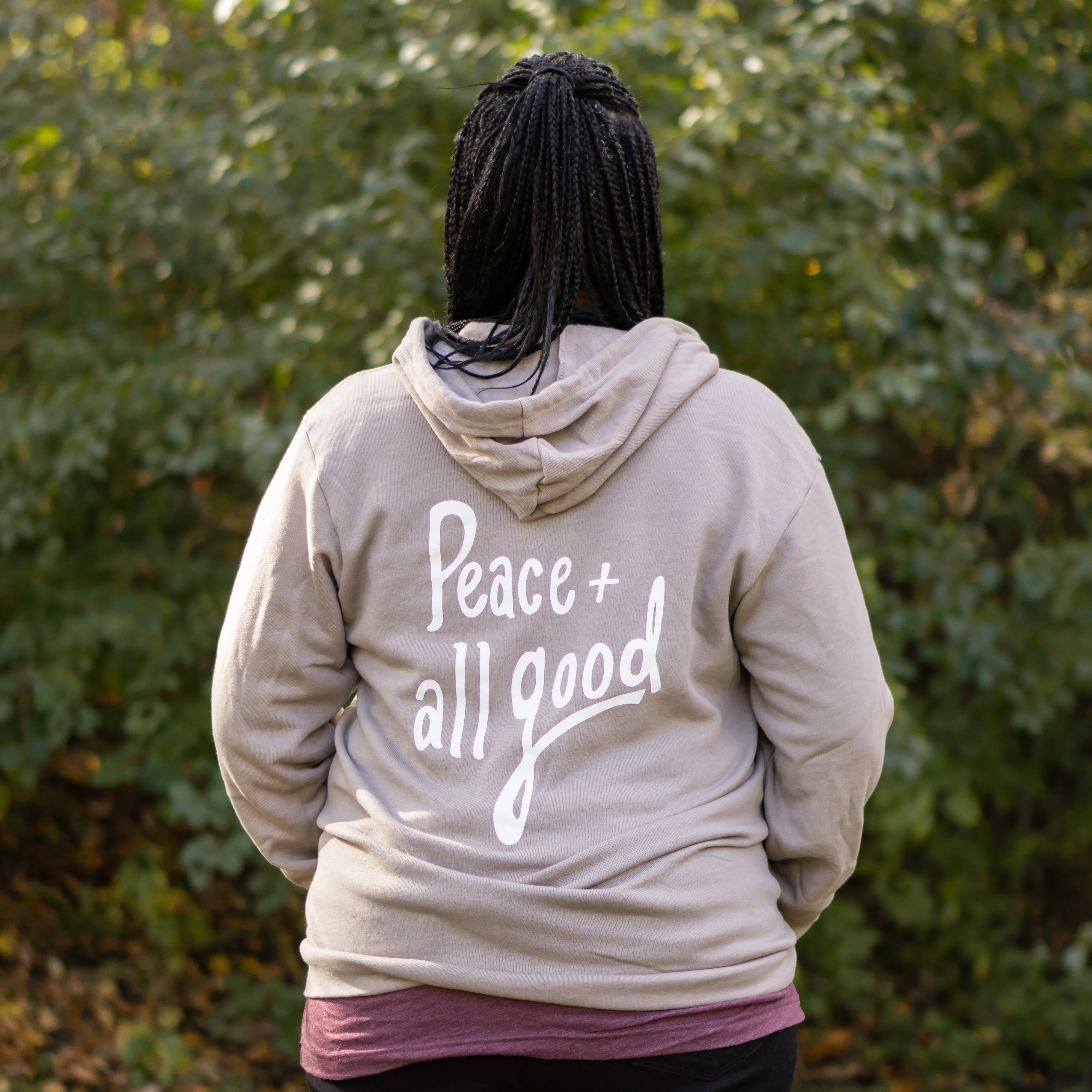 Peace   All Good - Zip Up - Stone