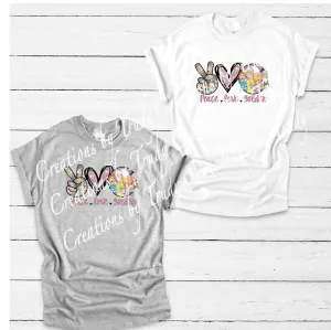 Peace Love Golden- T SHIRT