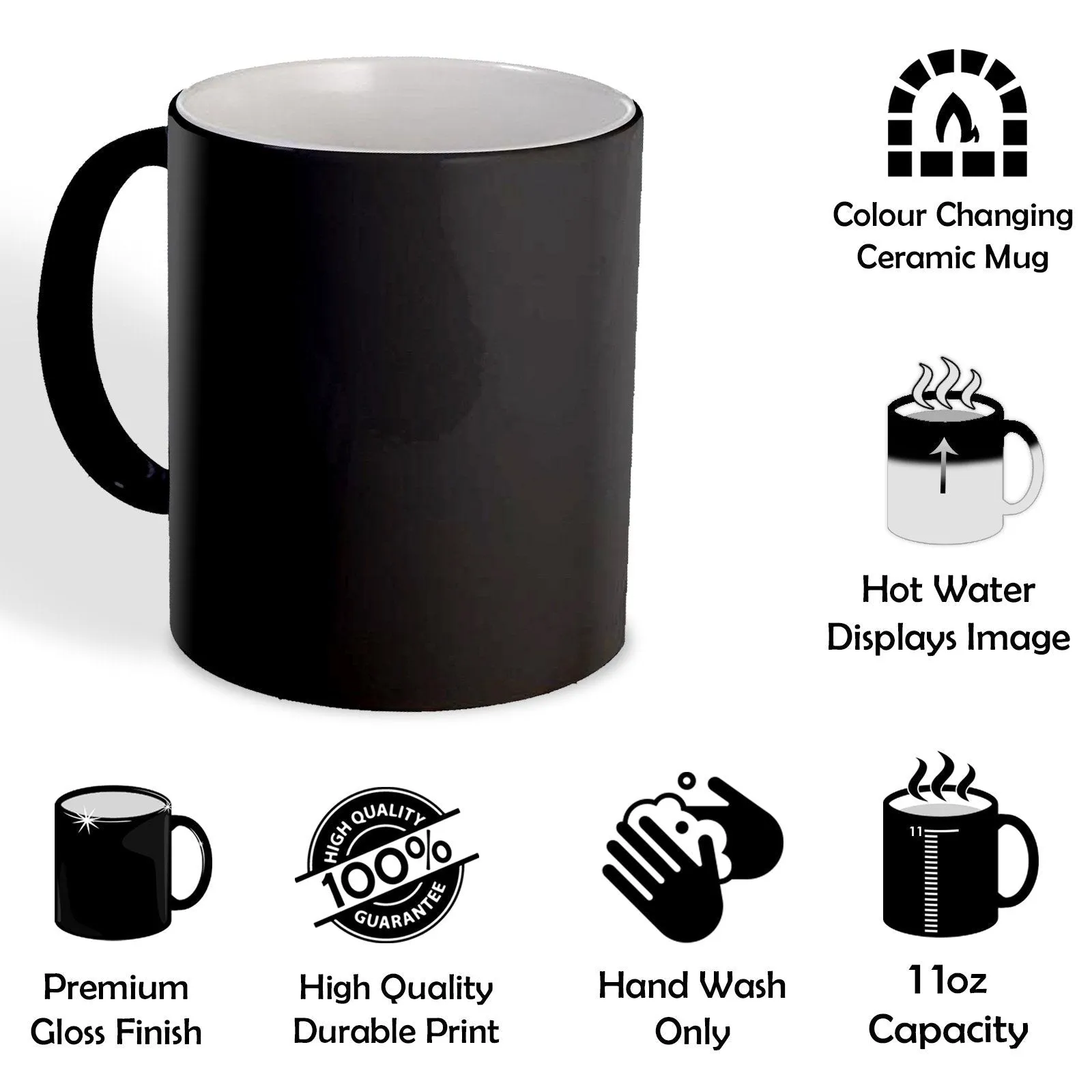 Personalised Mug with Red Bold Text and Pterodactyls