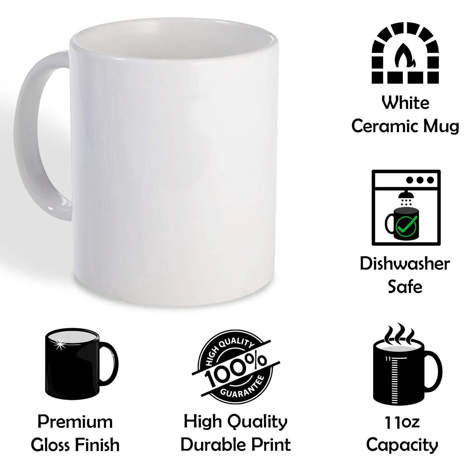Personalised Mug with Red Bold Text and Pterodactyls