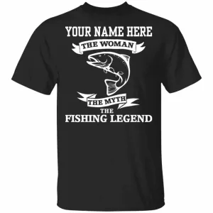 Personalized Woman Fishing Legend T-Shirt w