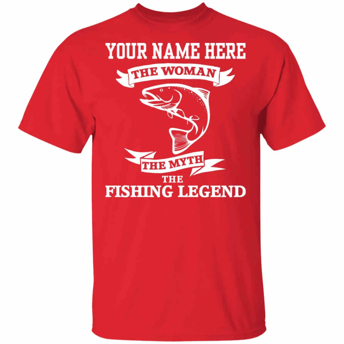 Personalized Woman Fishing Legend T-Shirt w