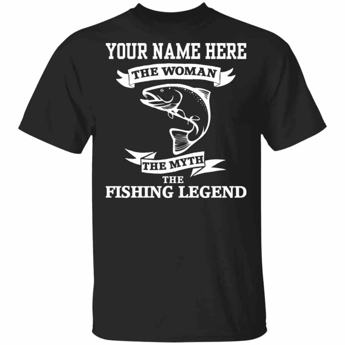 Personalized Woman Fishing Legend T-Shirt w