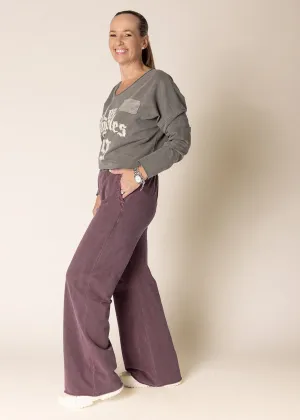 Phoebe Pants In Mulberry Wine - Imagine Fashion