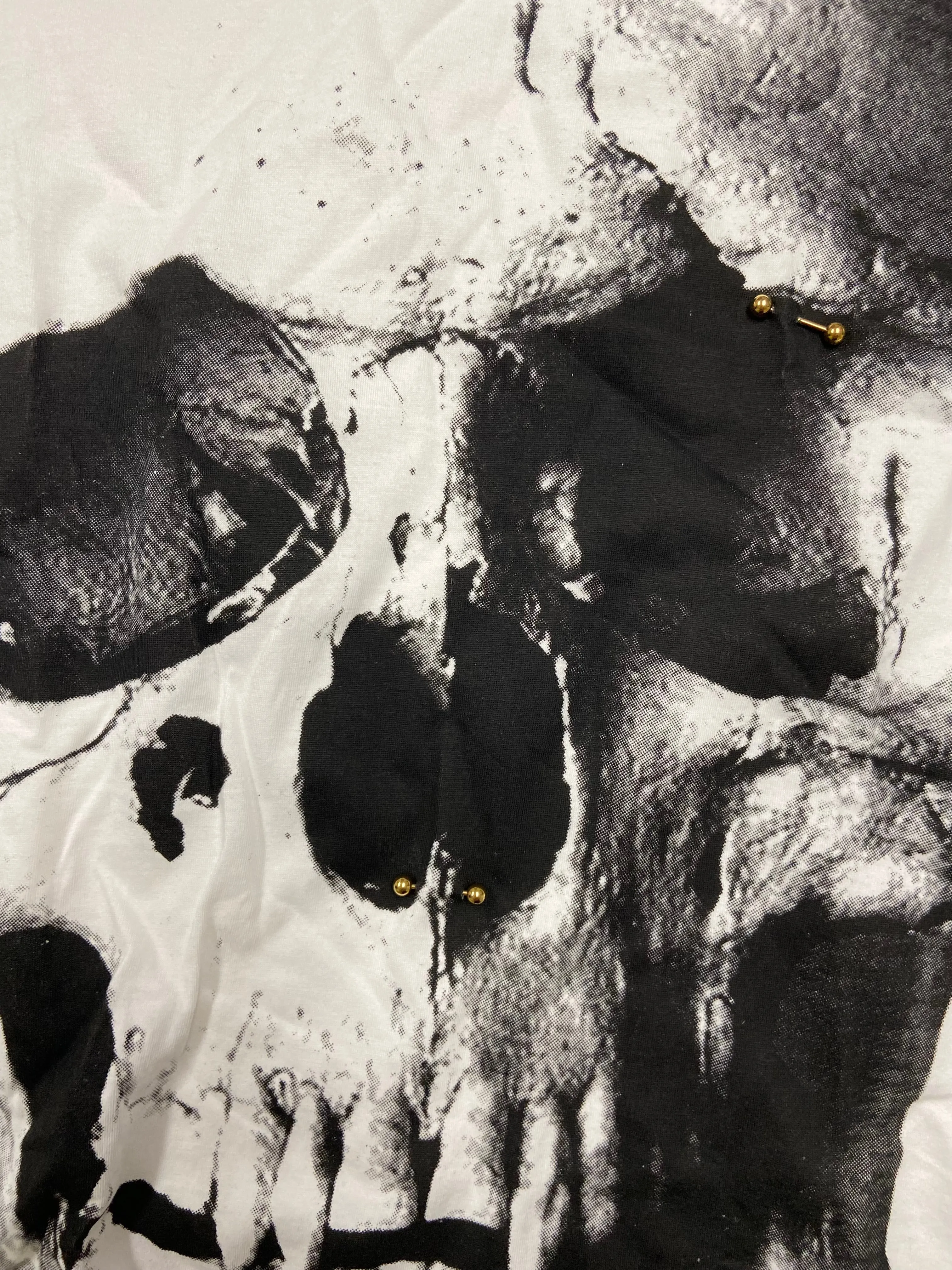 Pierced White Skull T-shirt