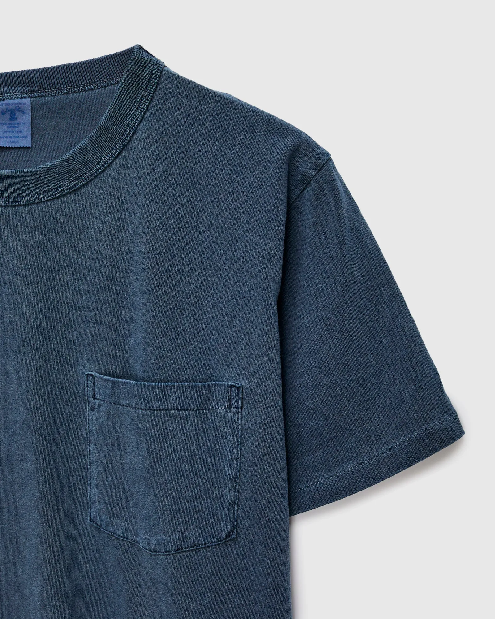 Pigment Dyed Pocket Tee in Navy