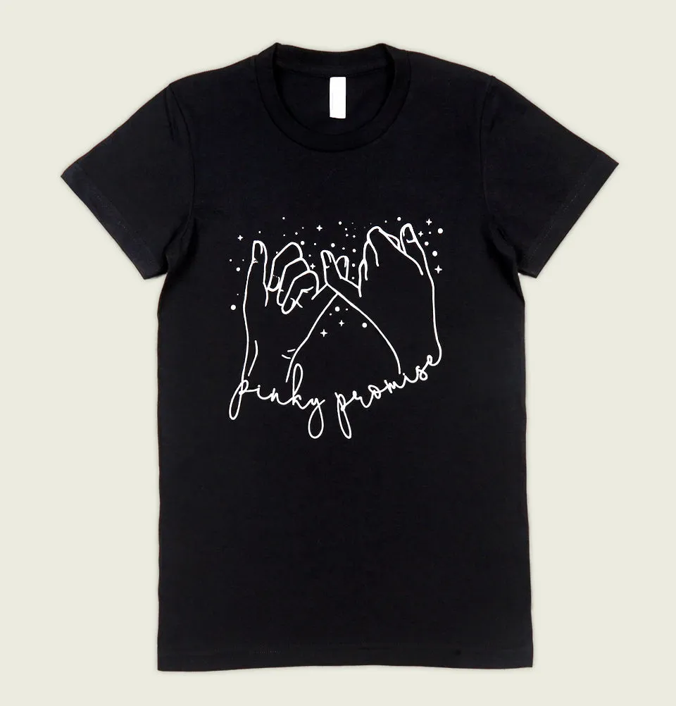PINKY PROMISE Black Women's Fitted T-shirt
