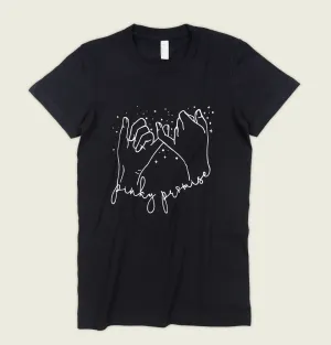PINKY PROMISE Black Women's Fitted T-shirt