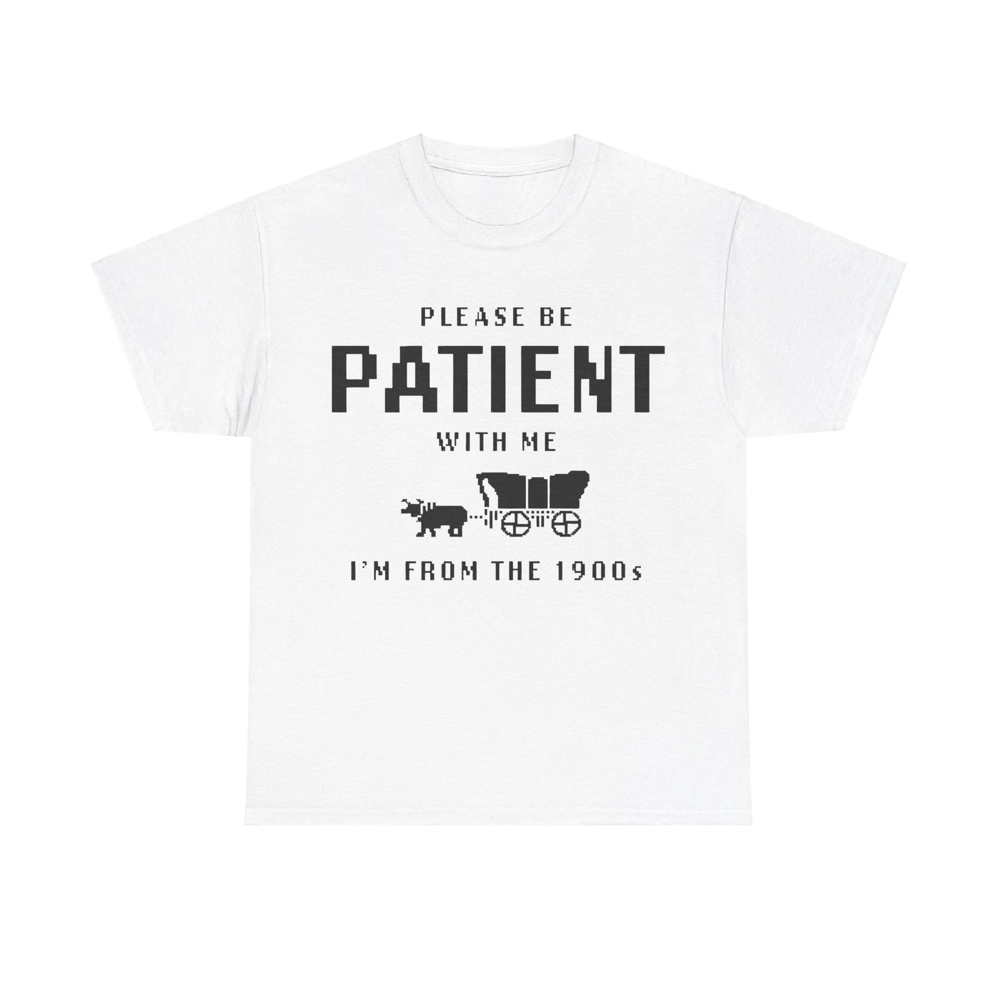 Please Be Patient with Me I'm from the 1900s Shirt | Funny Graphic Tee | Retro Meme T-Shirt | 1900s Humor | Unisex Heavy Cotton Tee