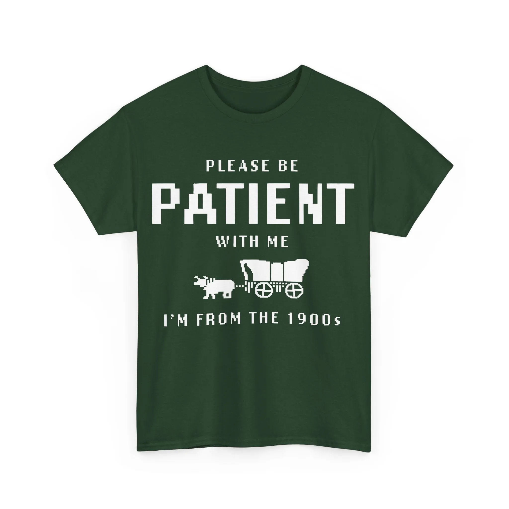 Please Be Patient with Me I'm from the 1900s Shirt | Funny Graphic Tee | Retro Meme T-Shirt | 1900s Humor | Unisex Heavy Cotton Tee