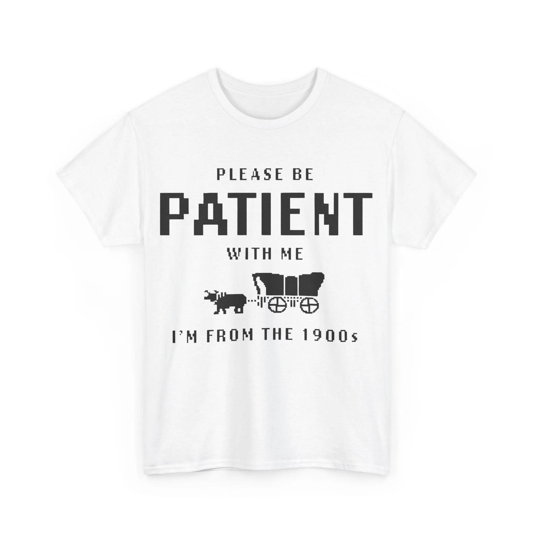 Please Be Patient with Me I'm from the 1900s Shirt | Funny Graphic Tee | Retro Meme T-Shirt | 1900s Humor | Unisex Heavy Cotton Tee