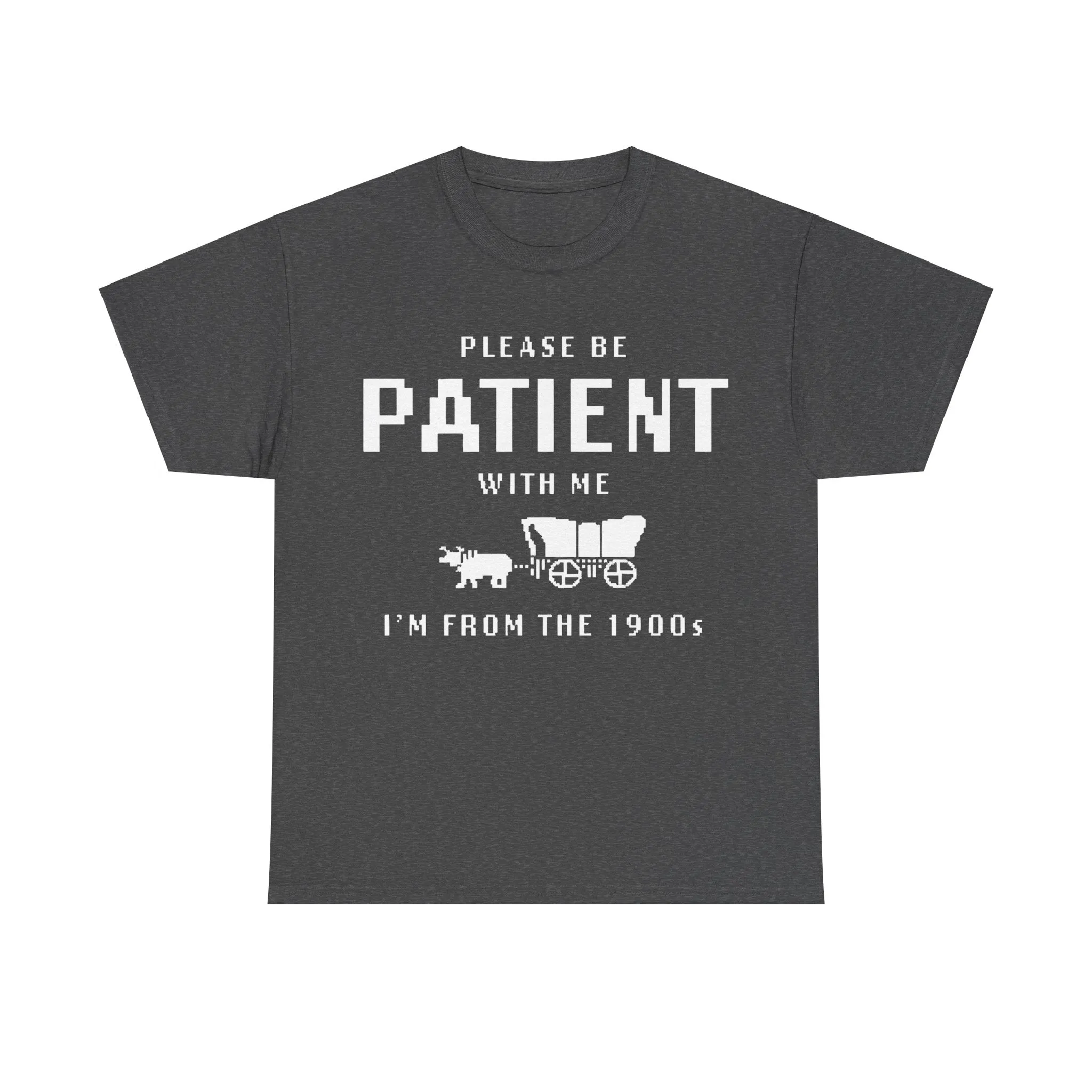 Please Be Patient with Me I'm from the 1900s Shirt | Funny Graphic Tee | Retro Meme T-Shirt | 1900s Humor | Unisex Heavy Cotton Tee