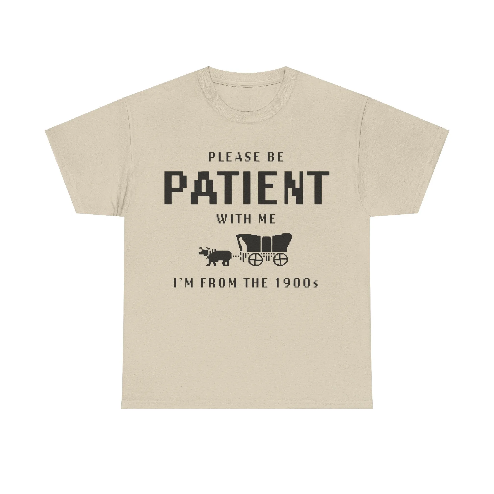 Please Be Patient with Me I'm from the 1900s Shirt | Funny Graphic Tee | Retro Meme T-Shirt | 1900s Humor | Unisex Heavy Cotton Tee