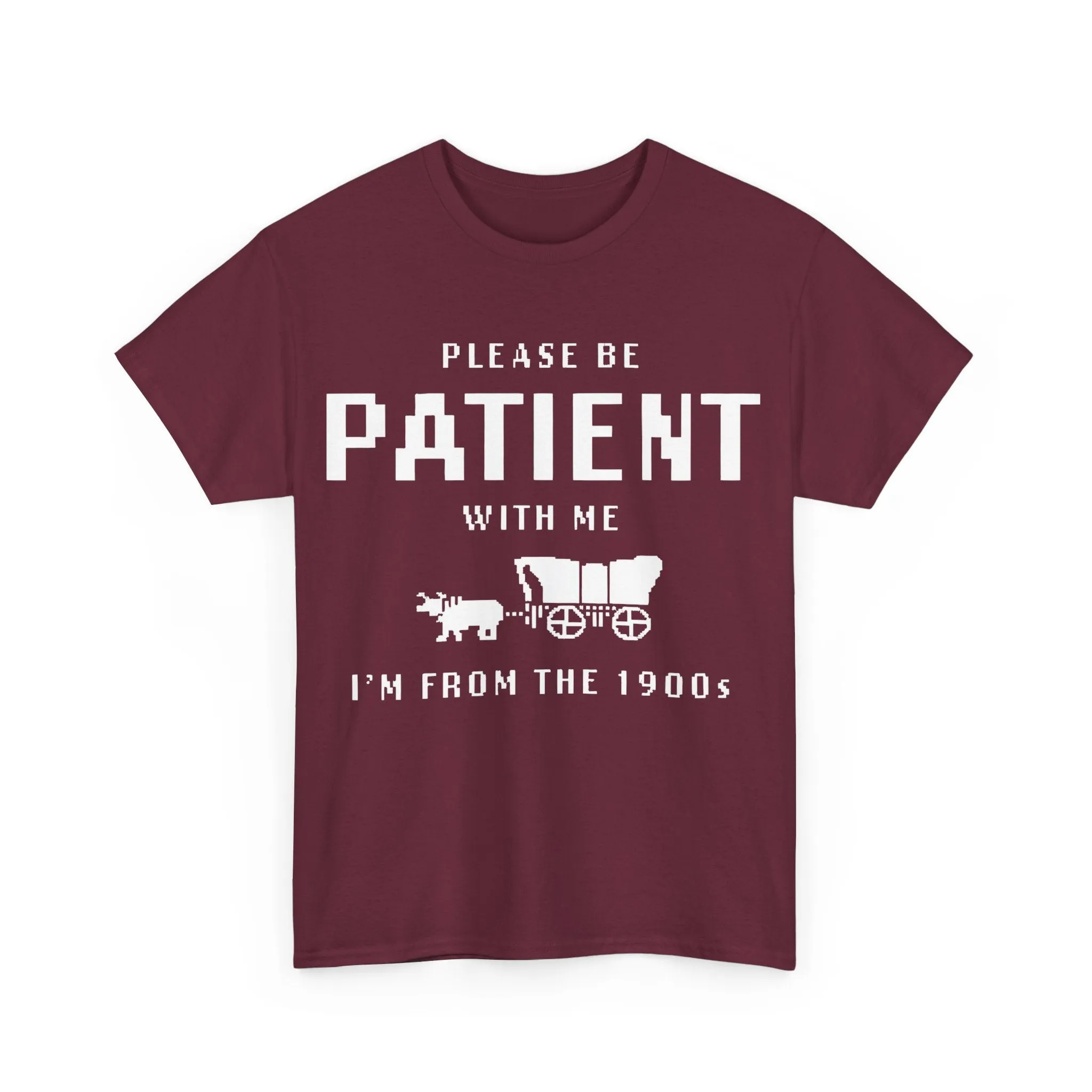 Please Be Patient with Me I'm from the 1900s Shirt | Funny Graphic Tee | Retro Meme T-Shirt | 1900s Humor | Unisex Heavy Cotton Tee