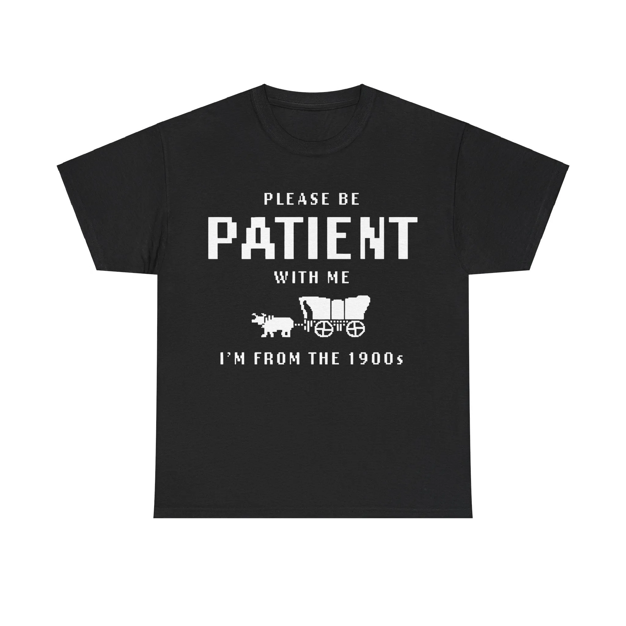 Please Be Patient with Me I'm from the 1900s Shirt | Funny Graphic Tee | Retro Meme T-Shirt | 1900s Humor | Unisex Heavy Cotton Tee