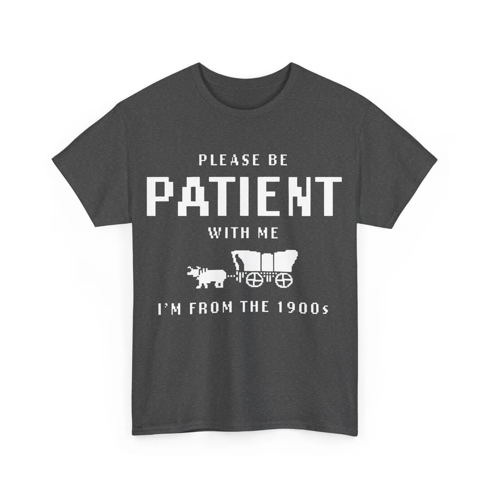 Please Be Patient with Me I'm from the 1900s Shirt | Funny Graphic Tee | Retro Meme T-Shirt | 1900s Humor | Unisex Heavy Cotton Tee