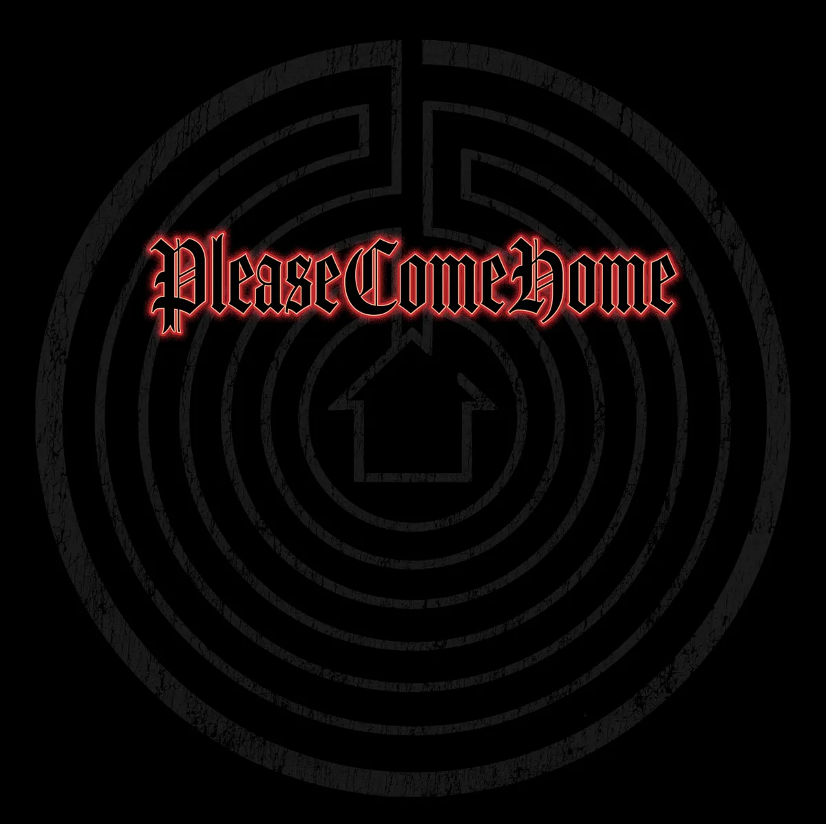 PLEASE COME HOME Dark Maze Tee (Black)