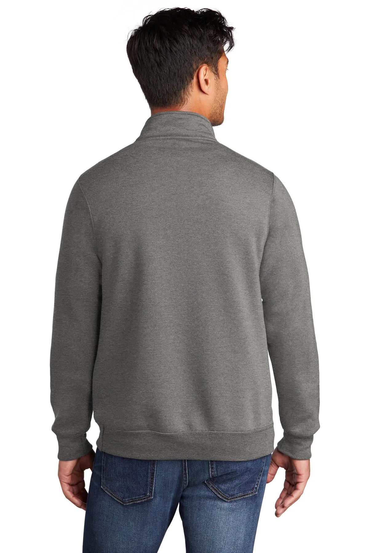 Port & Company  Core Fleece 1/4-Zip Pullover Sweatshirt PC78Q Graphite Heather