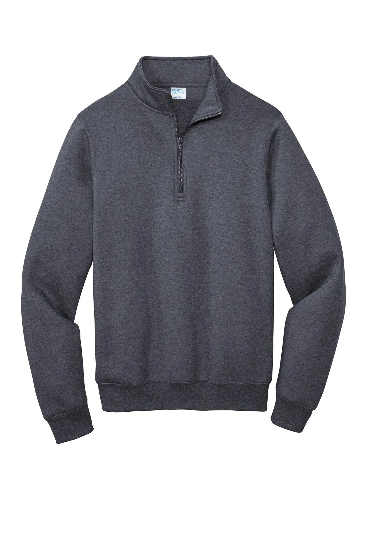 Port & Company  Core Fleece 1/4-Zip Pullover Sweatshirt PC78Q Heather Navy