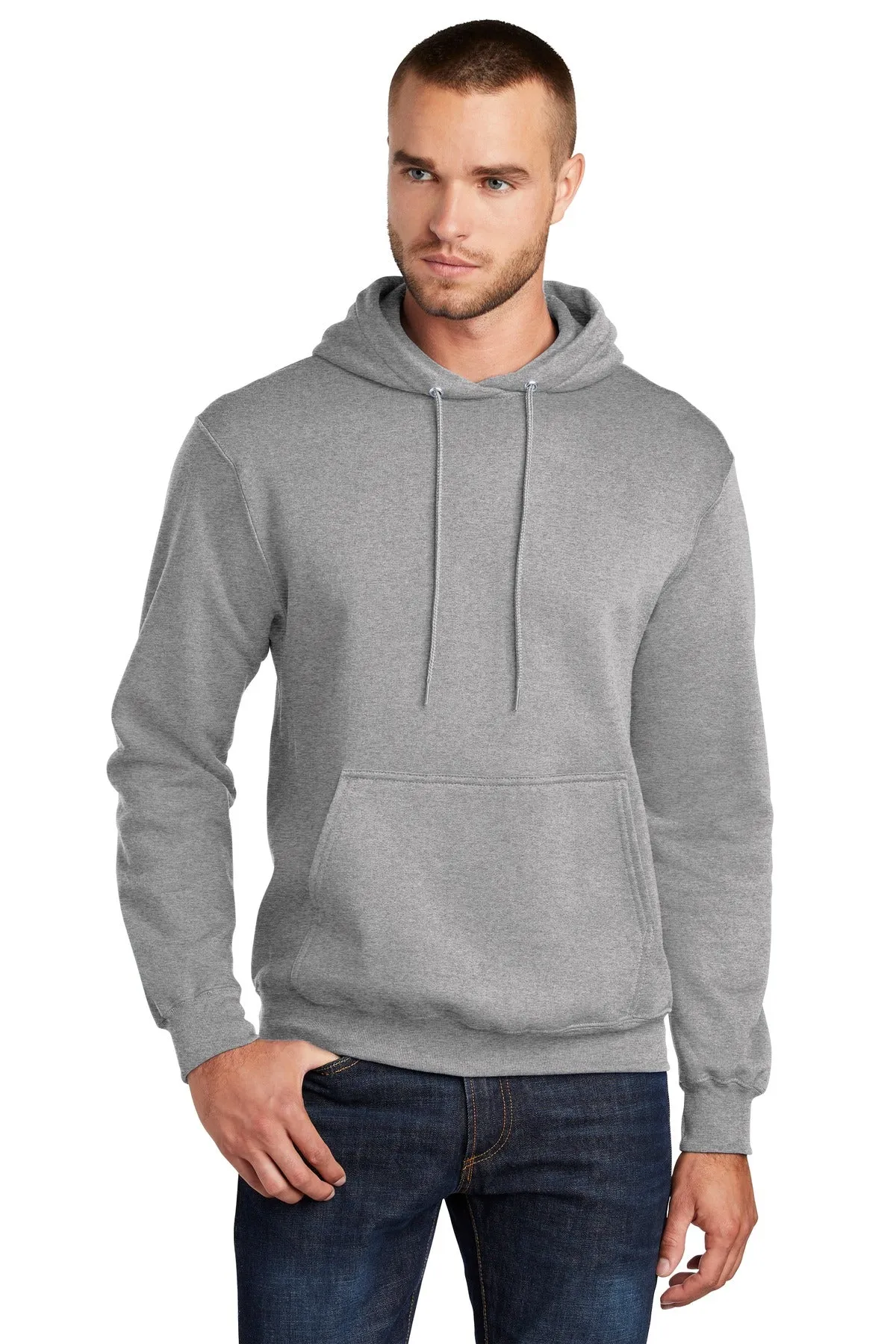 Port & Company Core Fleece Pullover Hooded Sweatshirt. PC78H Athletic Heather