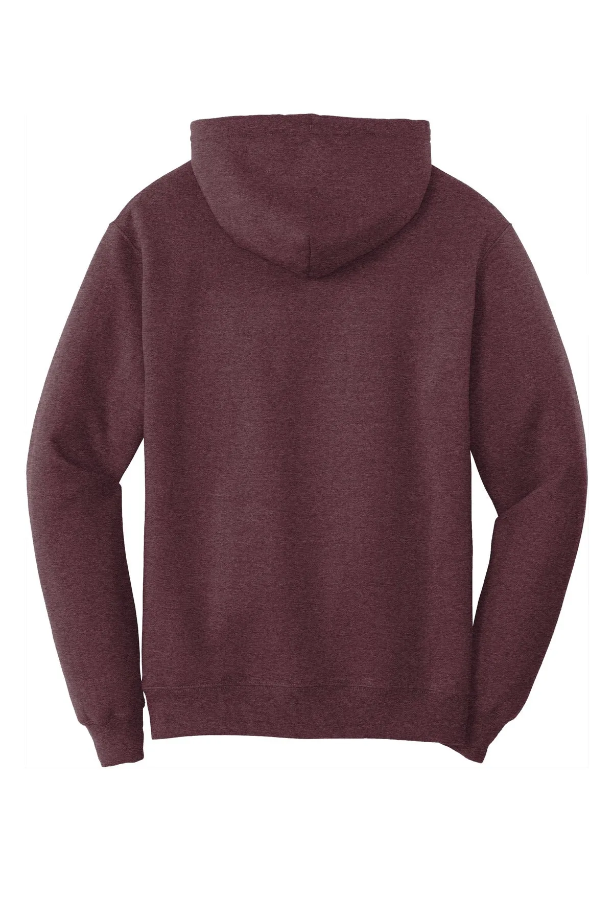 Port & Company Core Fleece Pullover Hooded Sweatshirt. PC78H Heather Athletic Maroon