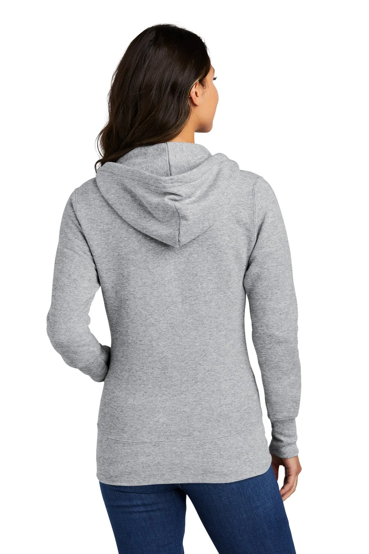 Port & Company Women's Core Fleece Full-Zip Hooded Sweatshirt. LPC78ZH Athletic Heather