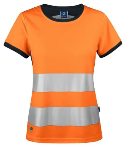 Projob 6012 Ladies Hi Vis Tee Shirt - Stay Dry and Shine Bright