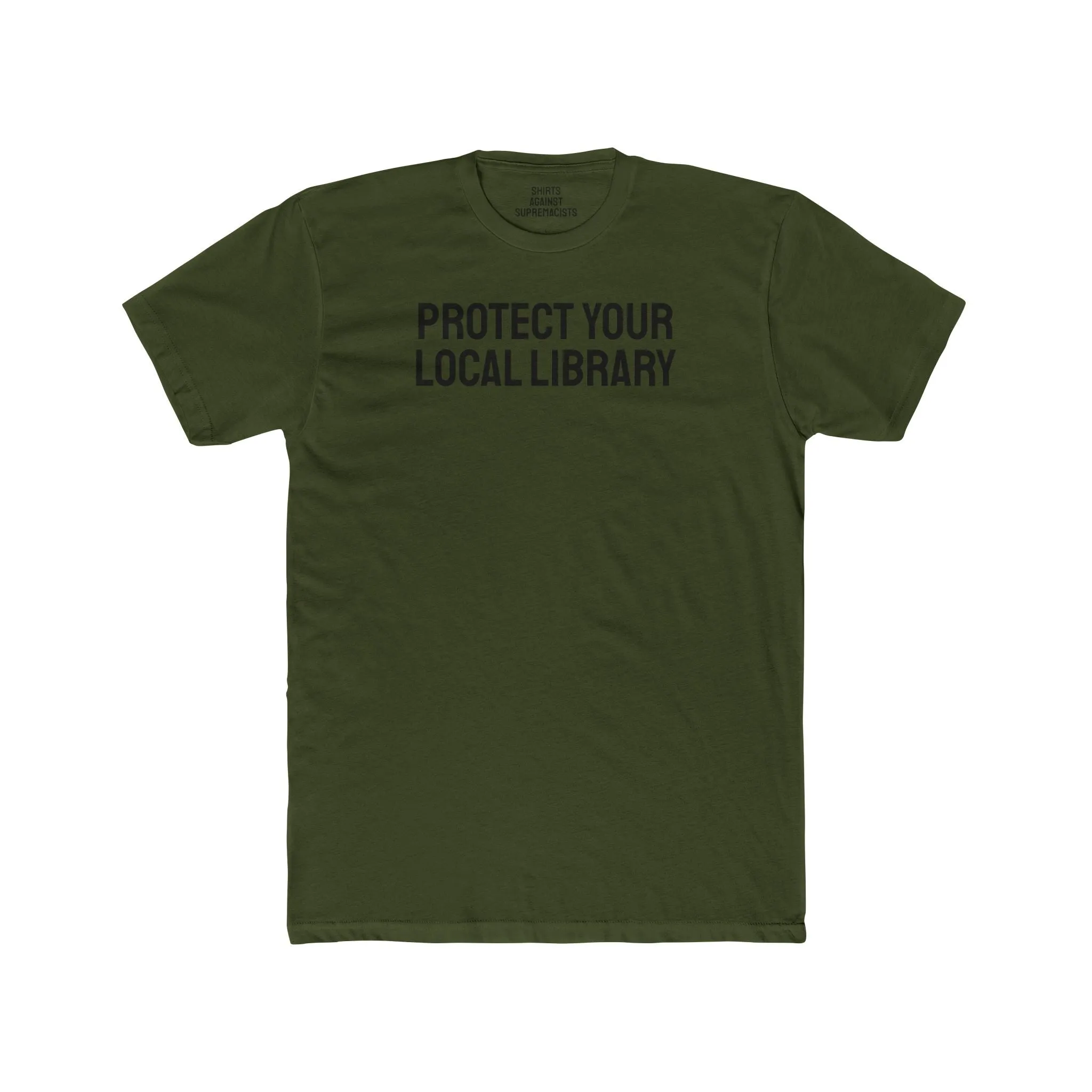 Protect Your Local Library - Unisex Cotton Crew Tee