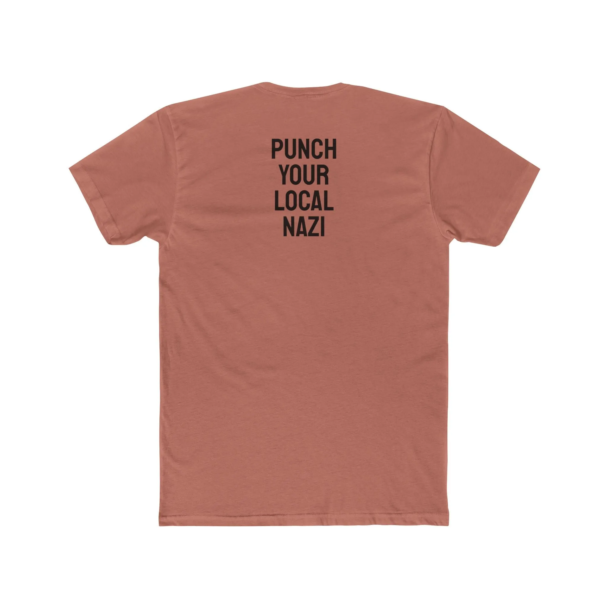 Punch Your Local Nazi - Unisex Cotton Crew Tee