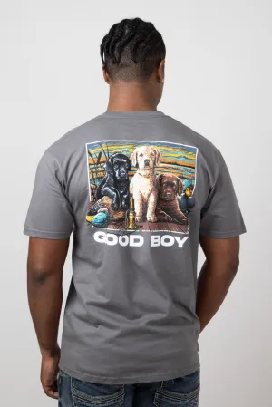 Pups and Ducks T-Shirt for Men in Charcoal | 2215-CHARCOAL
