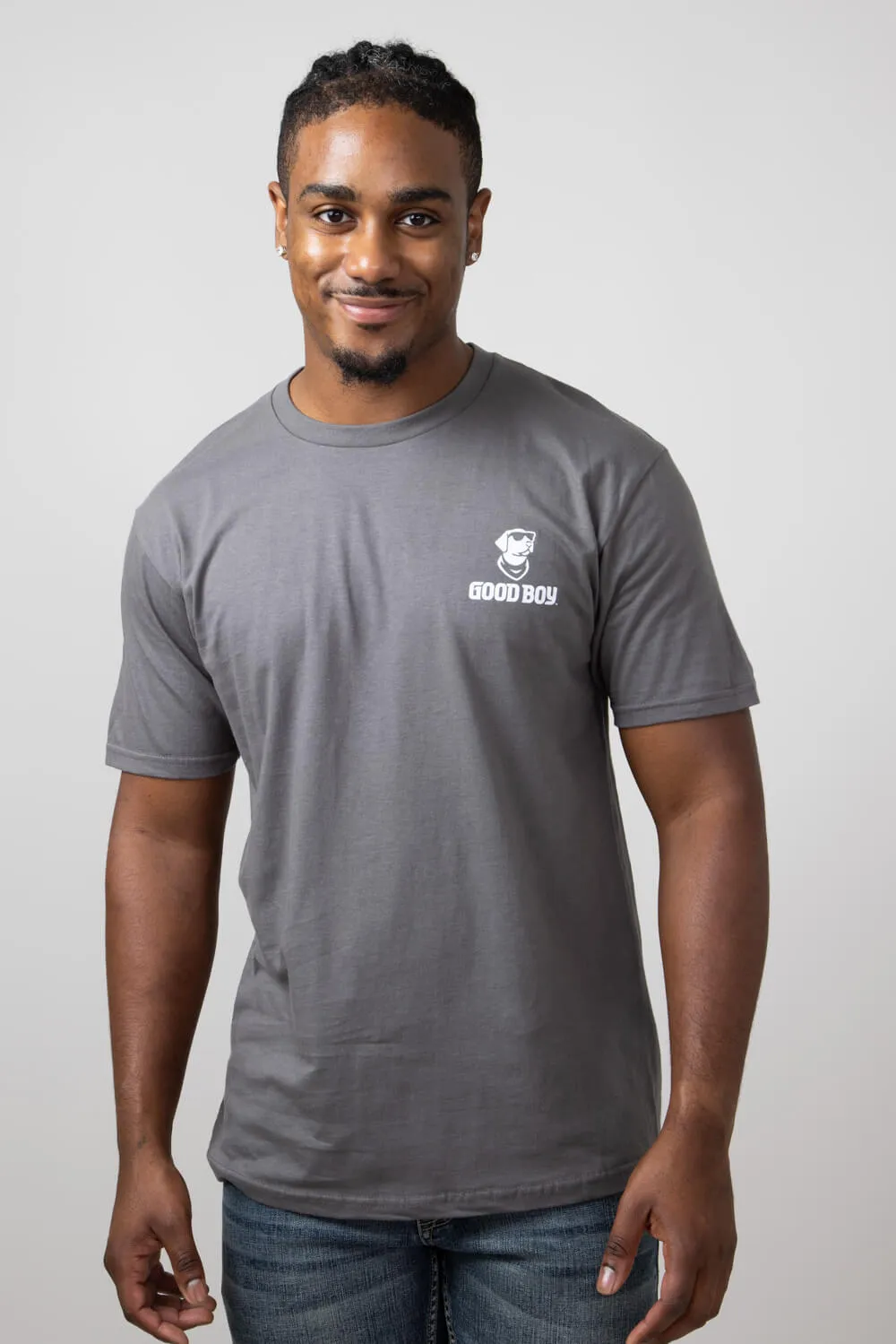 Pups and Ducks T-Shirt for Men in Charcoal | 2215-CHARCOAL