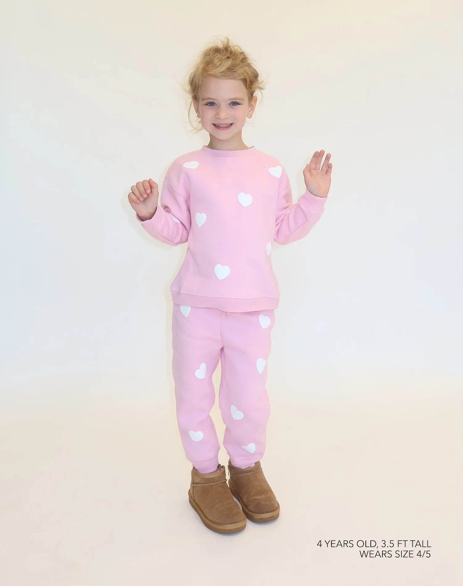 "All Over Heart" Kids Classic Crew