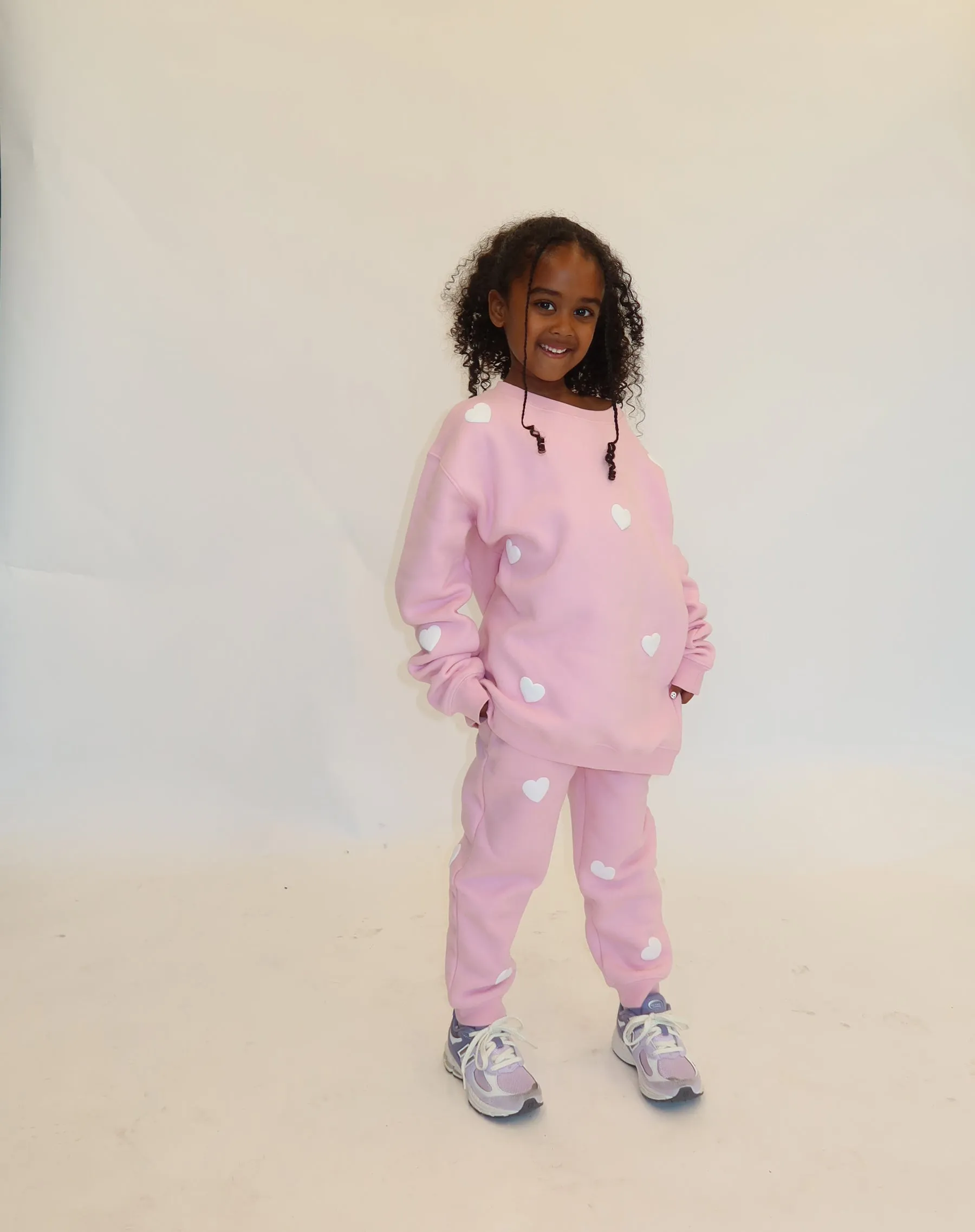 "All Over Heart" Kids Classic Crew