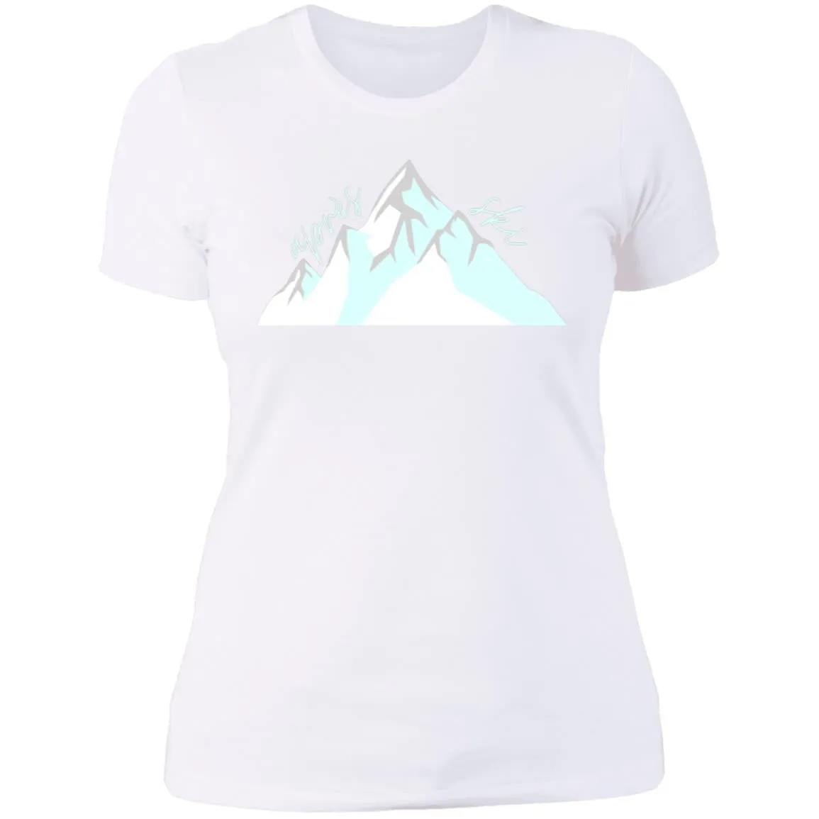 "Big Mountain- AQUA" Ladies' Boyfriend T-Shirt