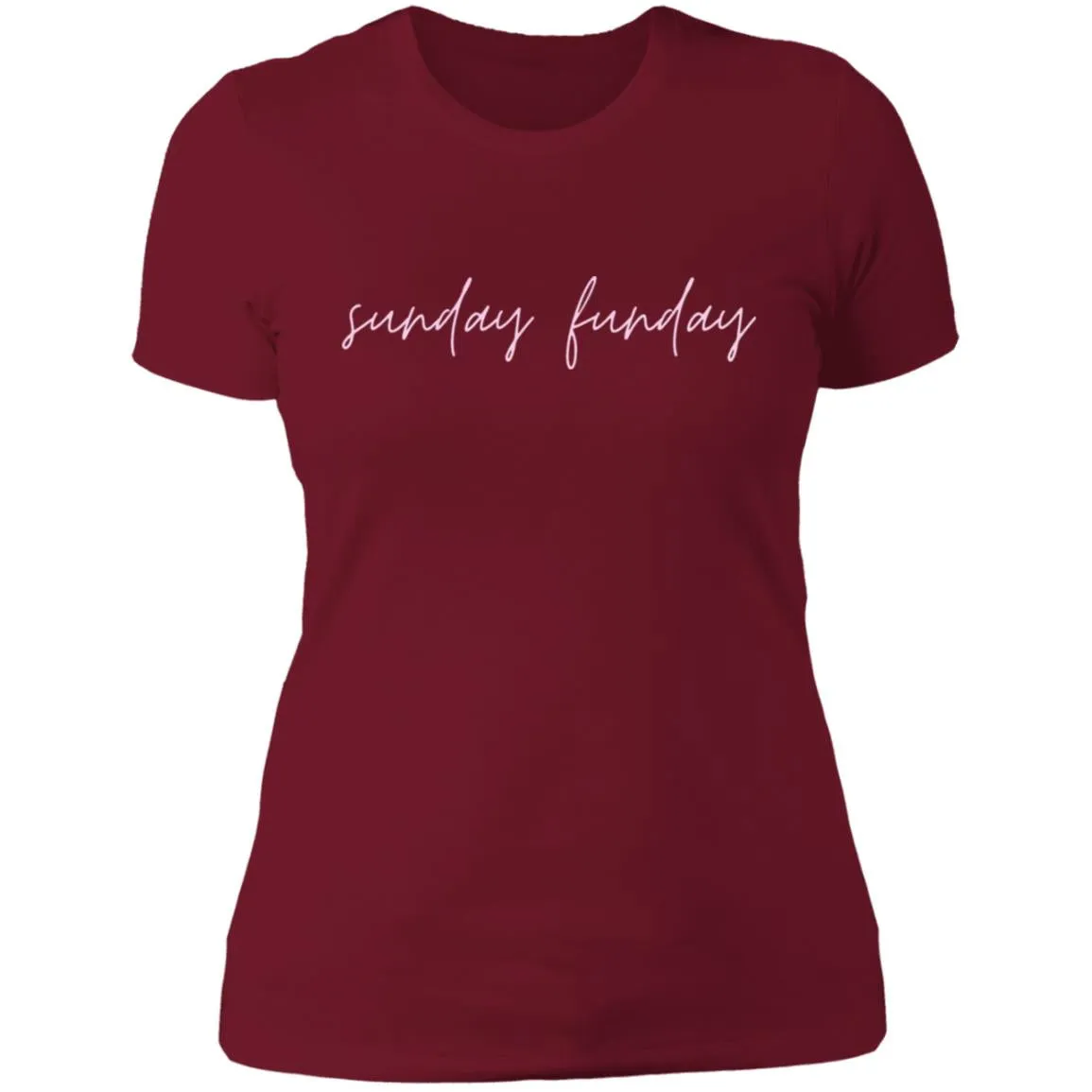 "Big Sunday Funday- PINK" Ladies' Boyfriend T-Shirt