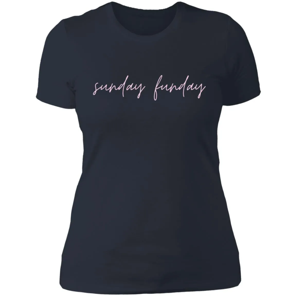 "Big Sunday Funday- PINK" Ladies' Boyfriend T-Shirt