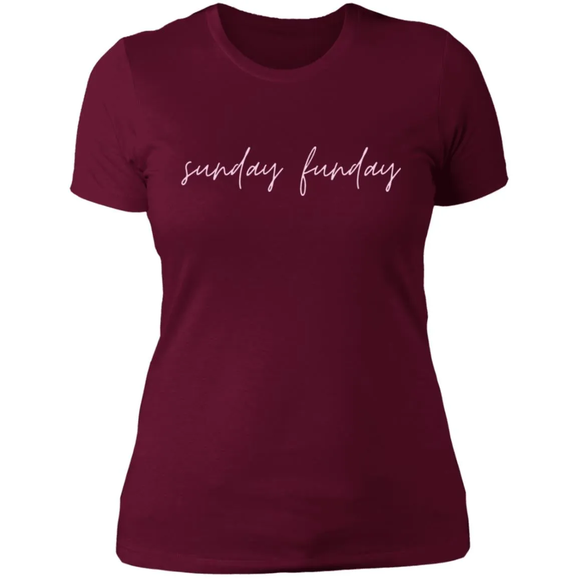 "Big Sunday Funday- PINK" Ladies' Boyfriend T-Shirt