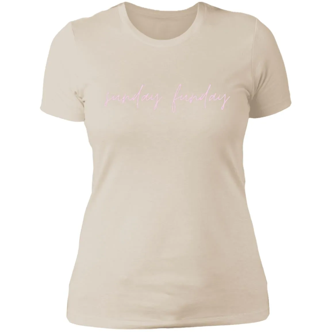 "Big Sunday Funday- PINK" Ladies' Boyfriend T-Shirt