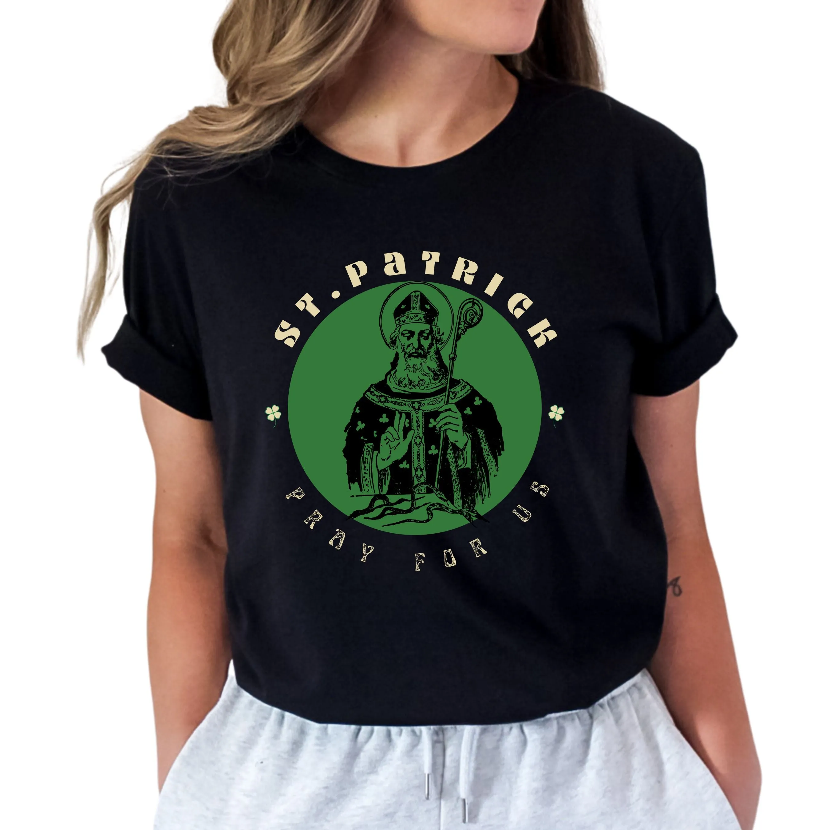 "St. Patrick, Pray for Us" Unisex Crewneck T-Shirt
