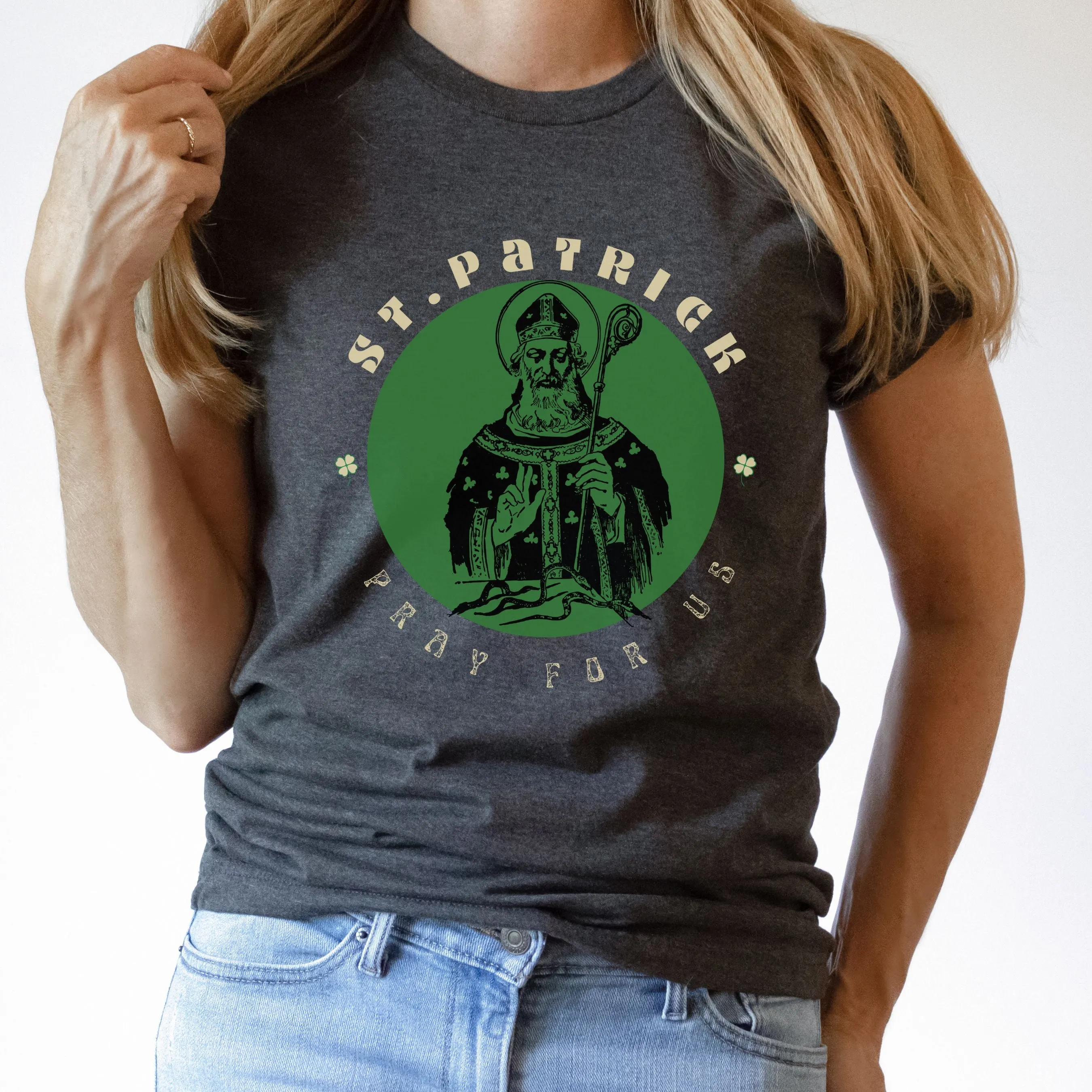"St. Patrick, Pray for Us" Unisex Crewneck T-Shirt