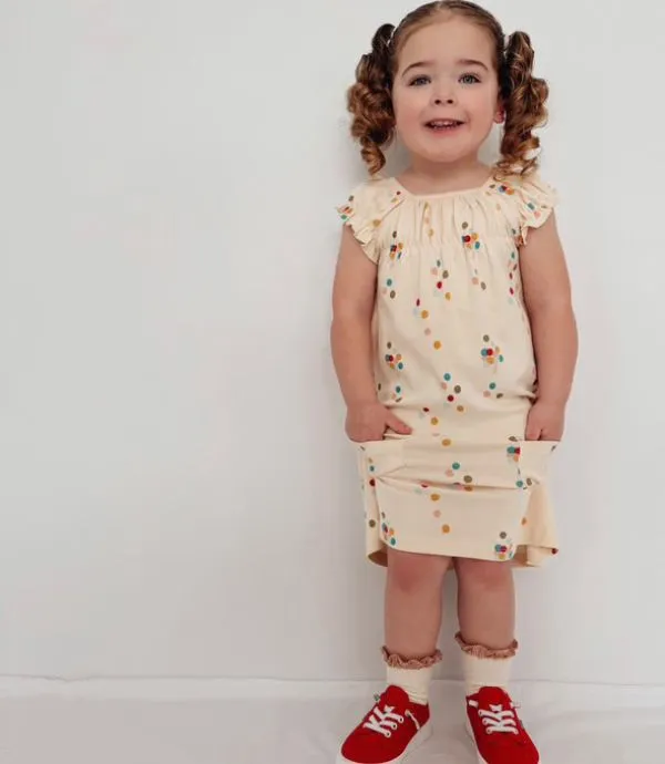 Rainbow Balloon Frill Dress - Little Green Radicals