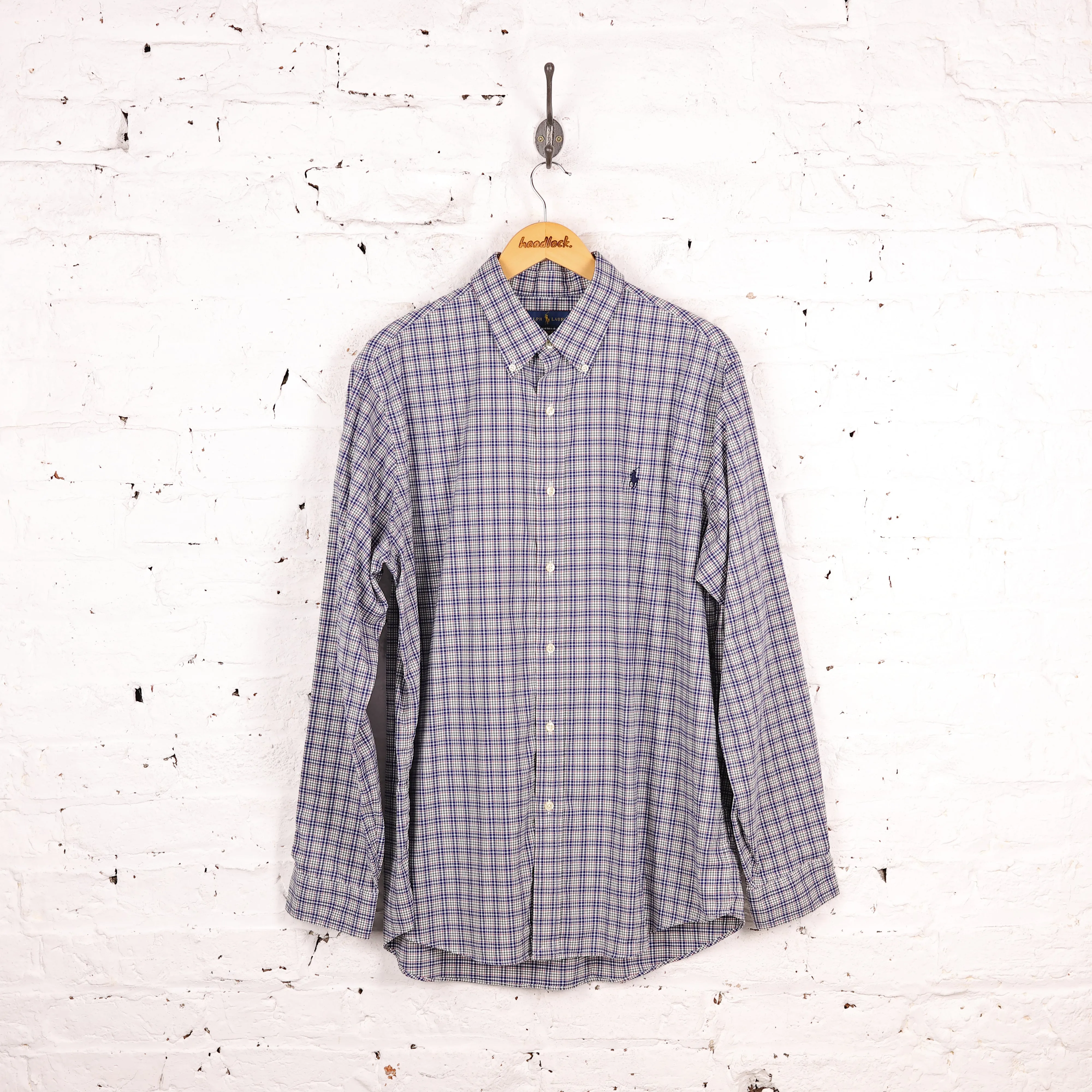 Ralph Lauren Classic Fit Performance Check Shirt - White - XL