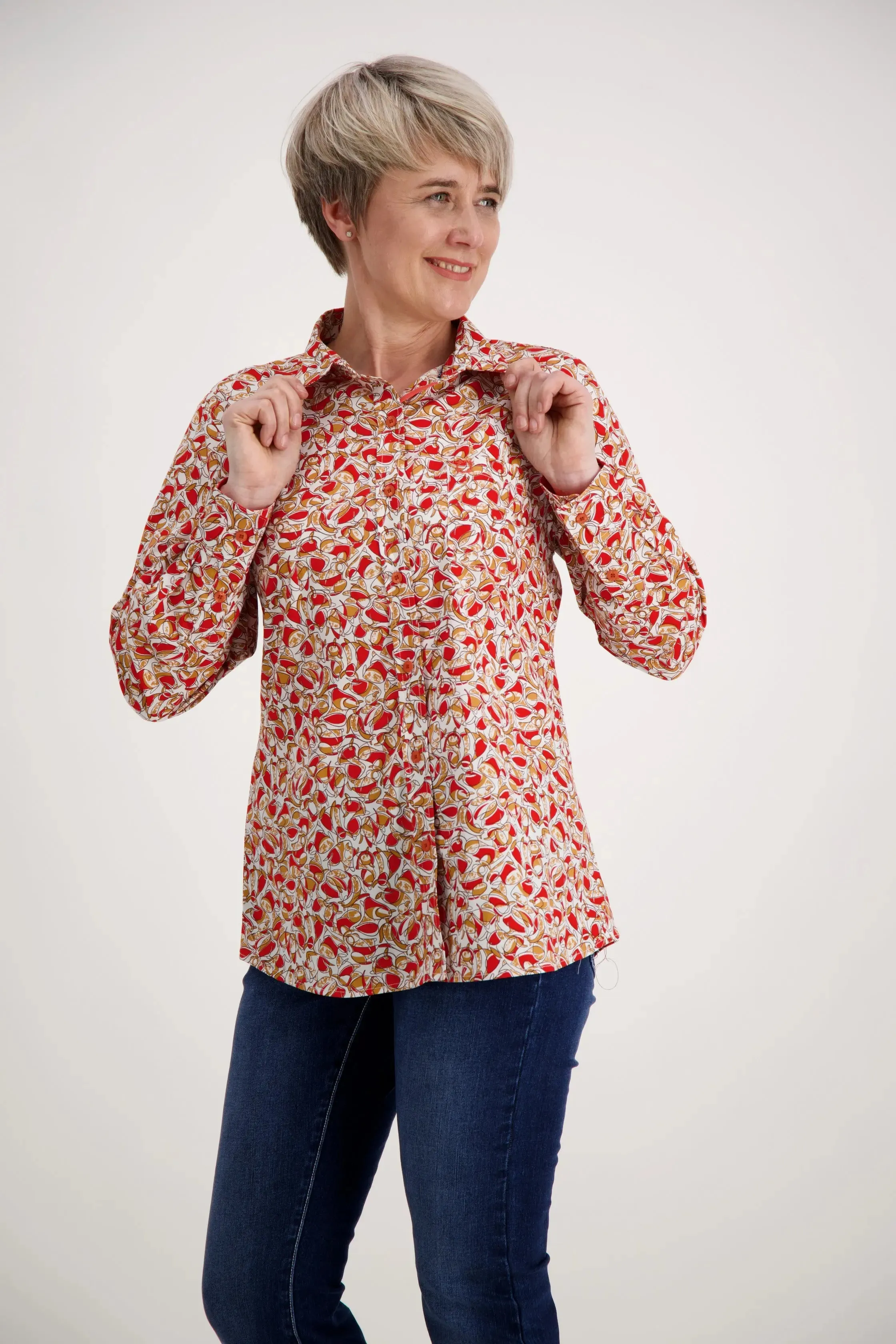 Red Orange Classic Cotton Shirt