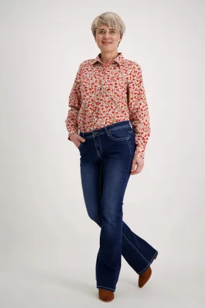 Red Orange Classic Cotton Shirt