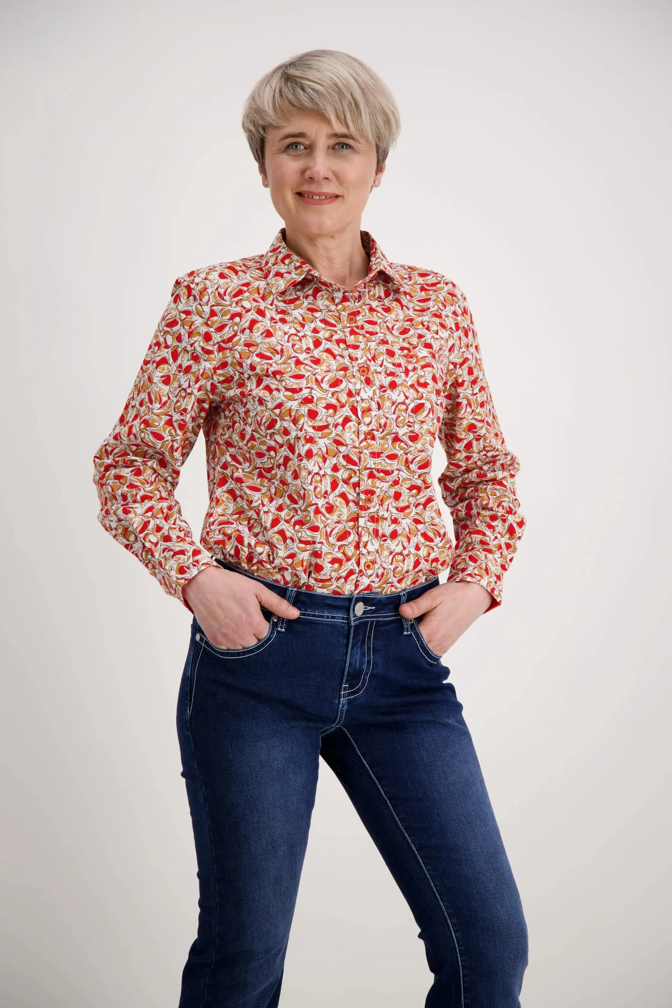 Red Orange Classic Cotton Shirt