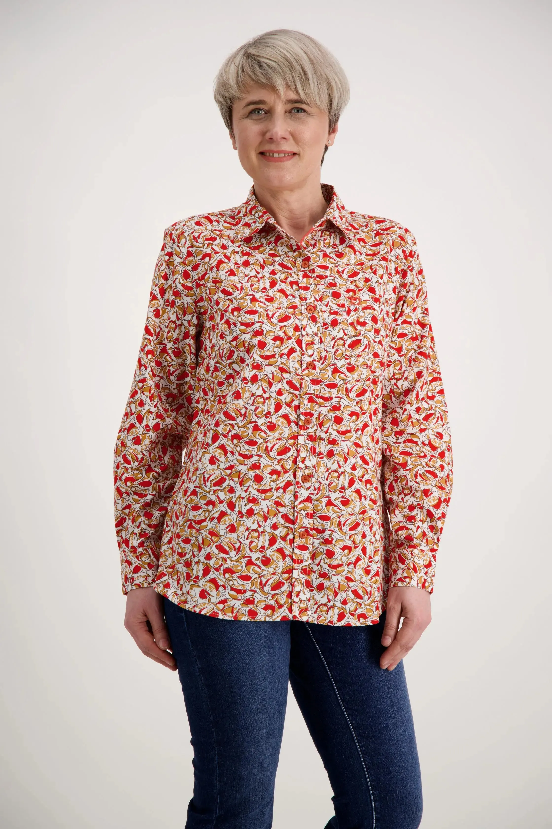 Red Orange Classic Cotton Shirt