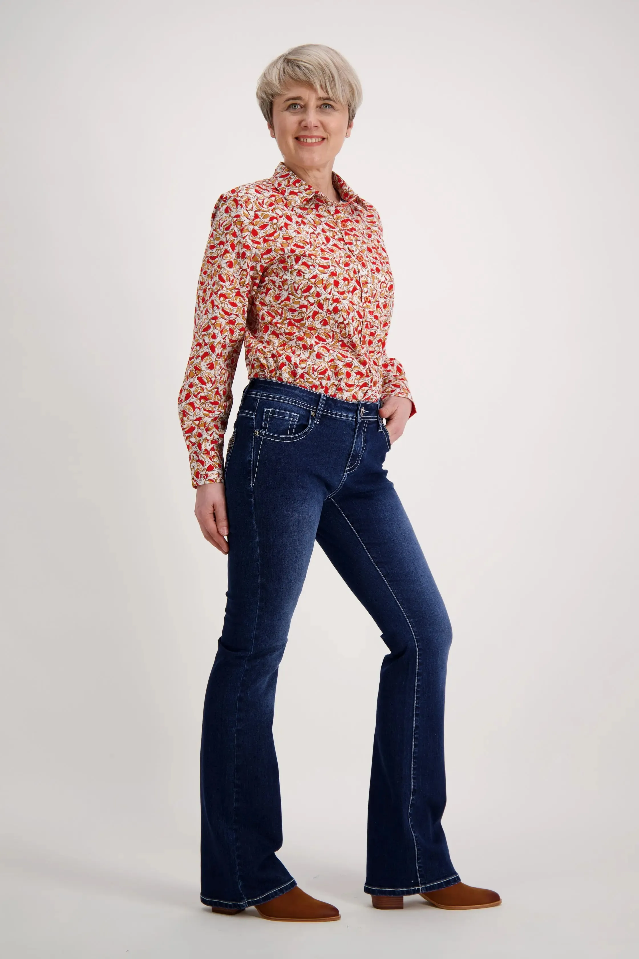 Red Orange Classic Cotton Shirt
