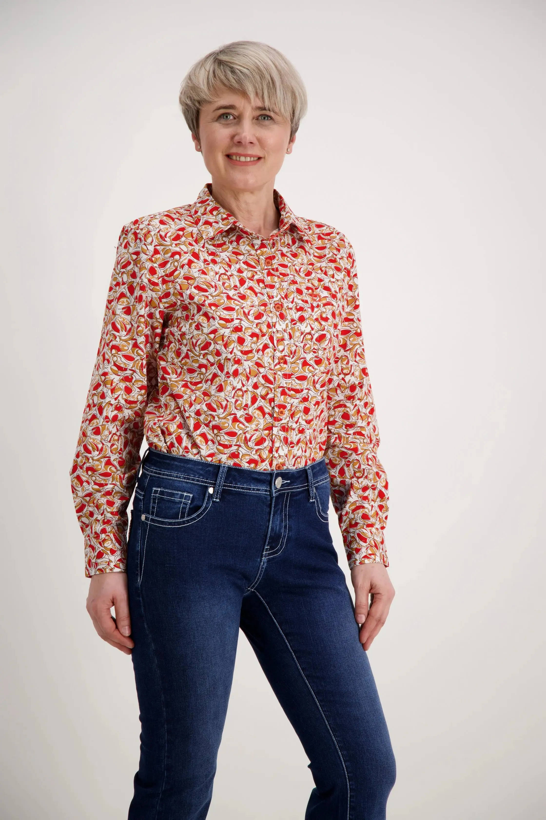 Red Orange Classic Cotton Shirt